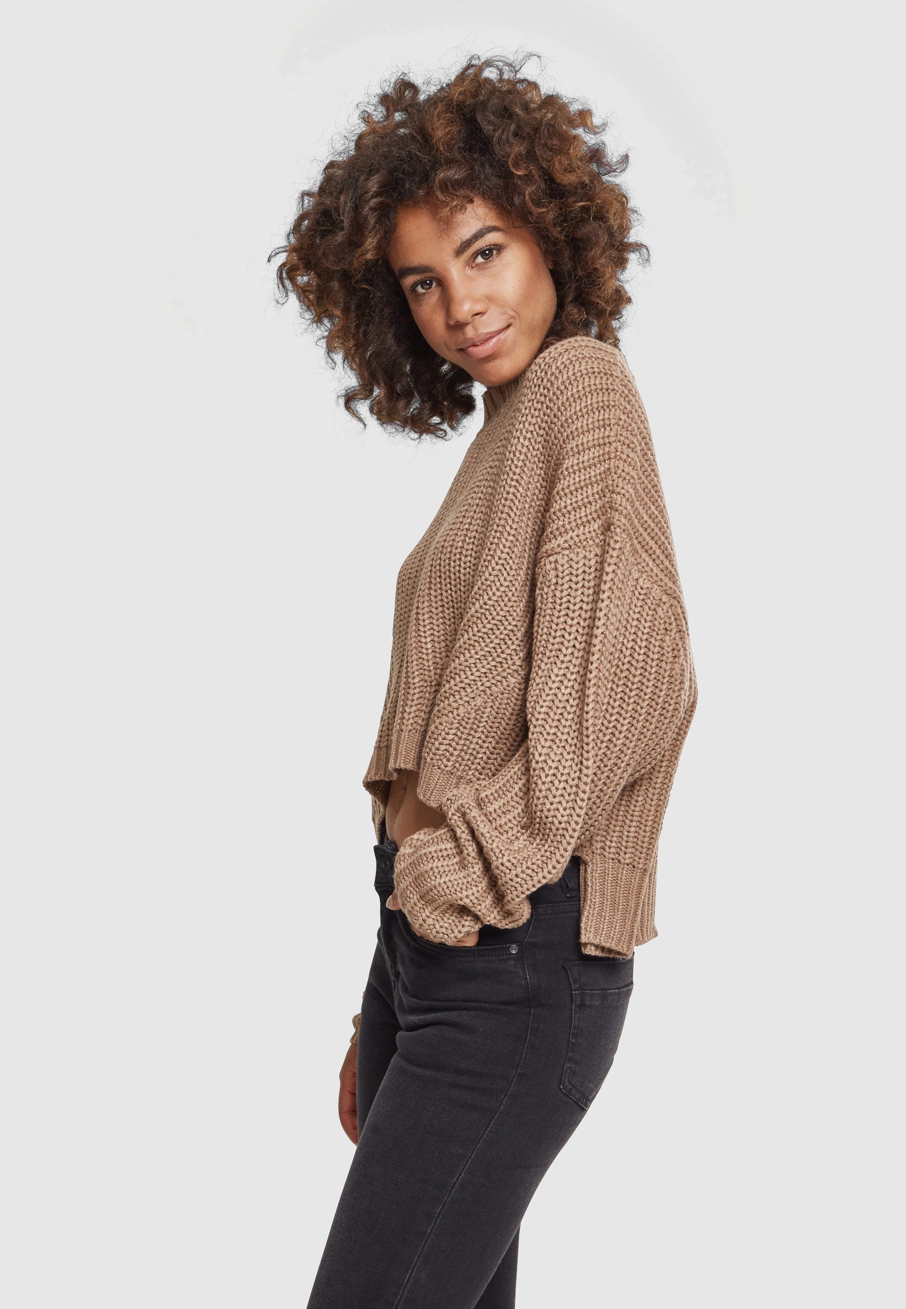 URBAN CLASSICS Sweatshirt Urban Classics Damen Ladies Wide Oversize Sweater (1-tlg) – Bild 4 von 5