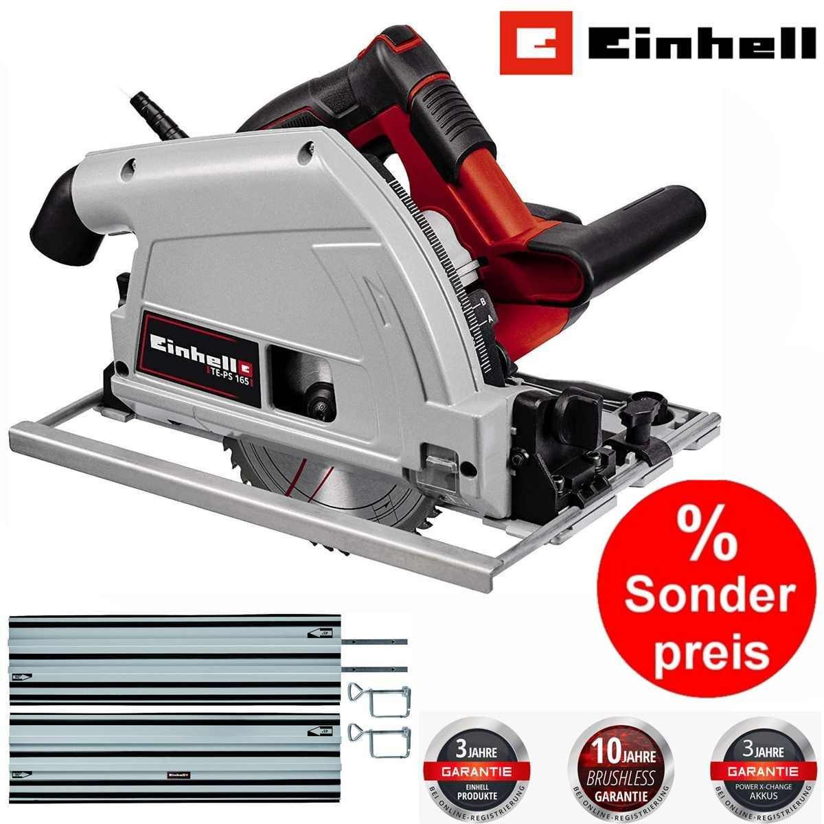 Einhell Tauchsäge Tauchsäge TE-PS 165 1.200 Watt + Führungsschiene 2 x 1m günstig online kaufen