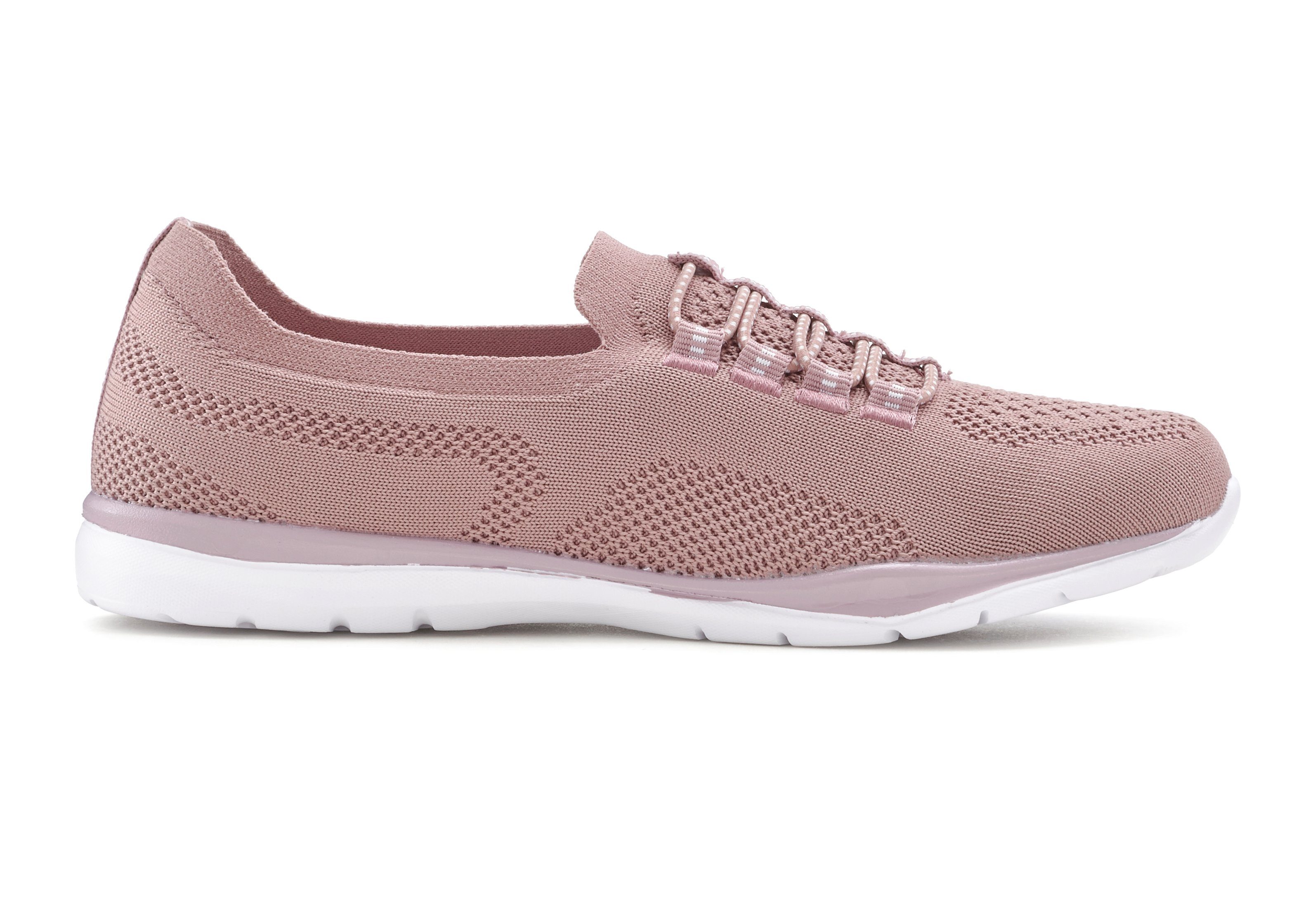 LASCANA Slipper, Halbschuh, Slip-On-Sneaker, Sneaker aus leichtem Textil-Material VEGAN