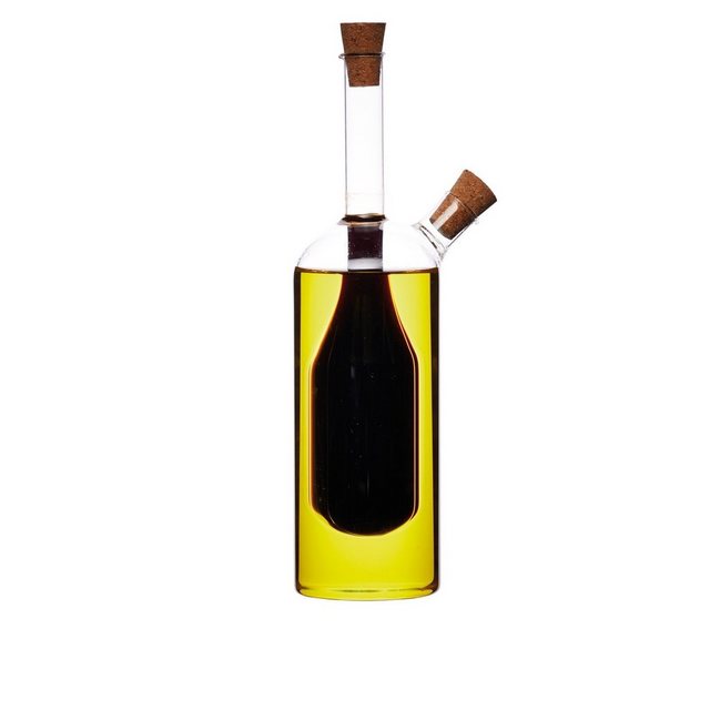 Neuetischkultur Ölspender Essig-und Ölflasche, 2 in 1, Korkverschluss