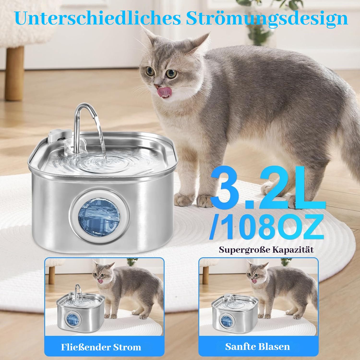 BlingBin Trinkbrunnen Katzenbrunnen 3,2L Trinkbrunnen für günstig online kaufen