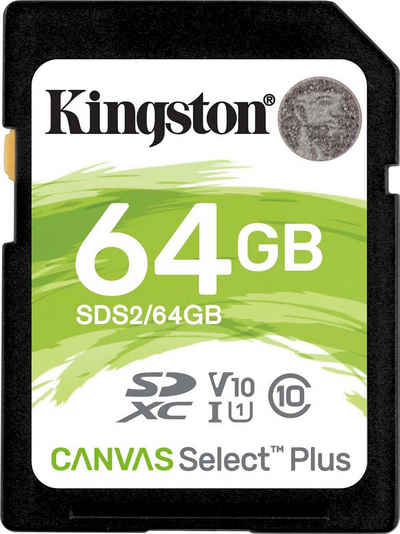 Kingston Canvas Select Plus SD 64GB Speicherkarte (64 GB, UHS-I Class 10, 100 MB/s Lesegeschwindigkeit)