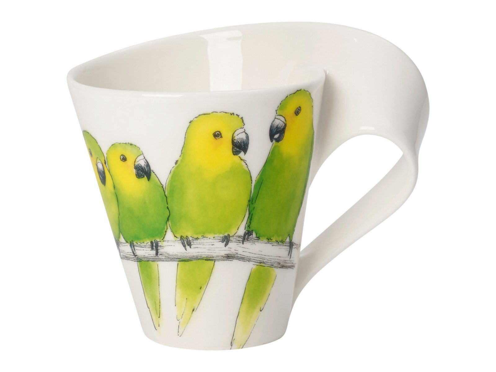 Becher New Wave Caffe Becher m. Henkel Braunwangensittich