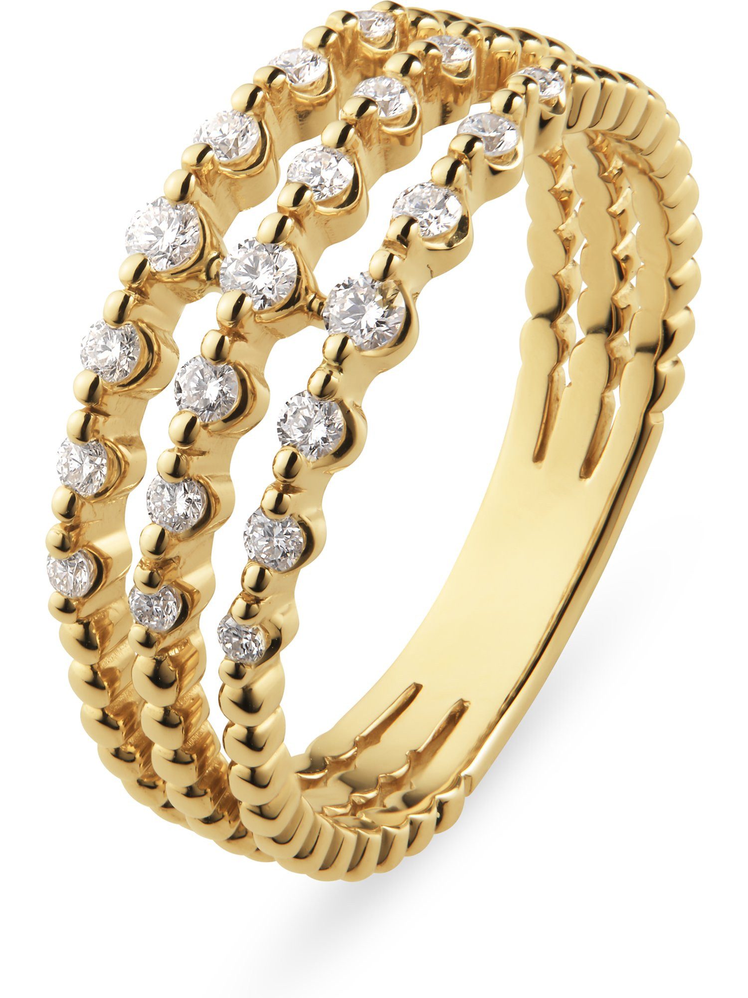 CHRIST Diamantring CHRIST Damen-Damenring 585er Gelbgold 6 Diamant günstig online kaufen