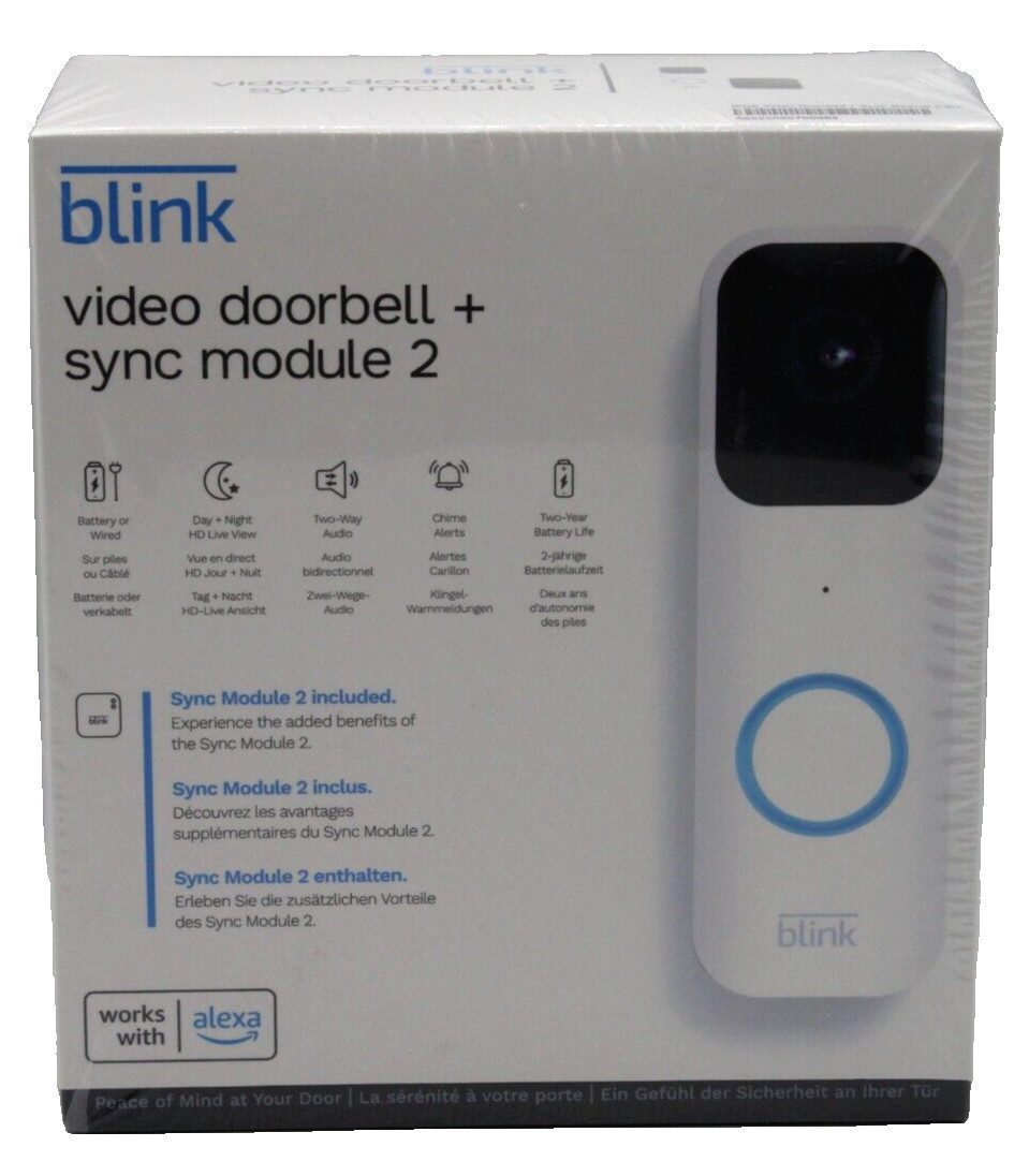 blink Smart Home Türklingel Video Doorbell Smarte Türklingel 1080p HD (Außenbereich, Innenbereich, Set, Zwei-Wege-Audio, Alexa-Kompatibilität, Lange Batterielaufzeit)