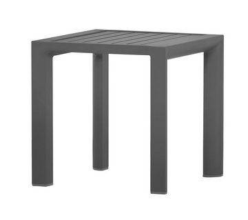 Kai Wiechmann Beistelltisch Aluminium Tischchen taupe 45 x 45 cm als wetterfester Ablagetisch, ultraleichter und vielseitiger Gartentisch