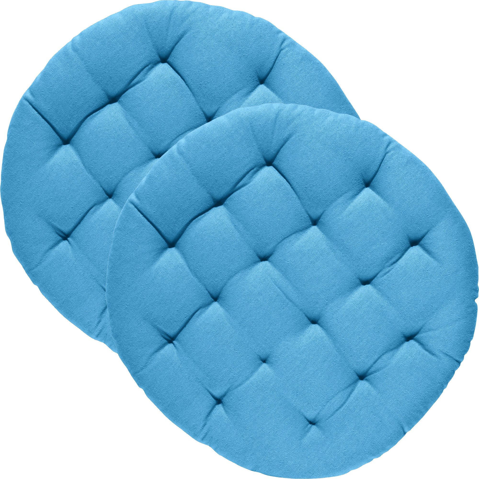 REDBEST Stuhlkissen Stuhlkissen "Tulsa" 2er-Pack, Uni