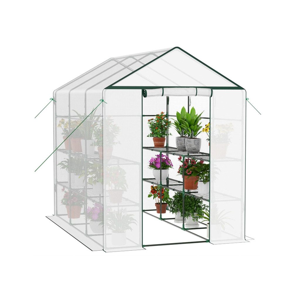 GarveeMore Gewächshaustür Gewächshaus-Kit für Outdoor Portable mit Mesh Side Windows