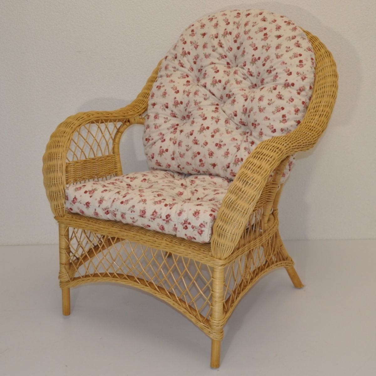 Rattani Rattanstuhl Großer Rattansessel Florida inkl. hochwertigen Polster, Rattansessel inkl. hochwertigen Polster