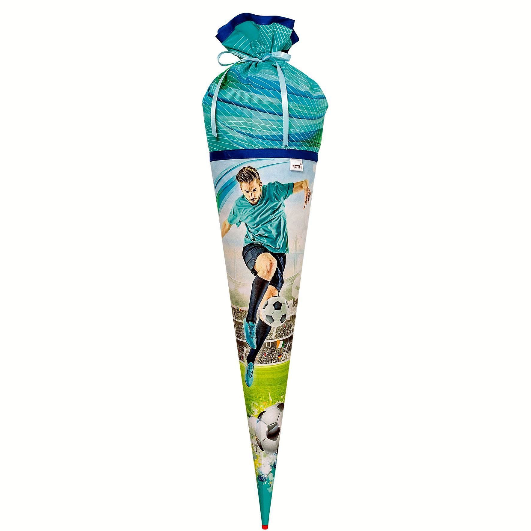 Roth Schultüte Motiv-Schultüte Stoffwunder Fußballstar 70cm rund Rot(h)-Spitze