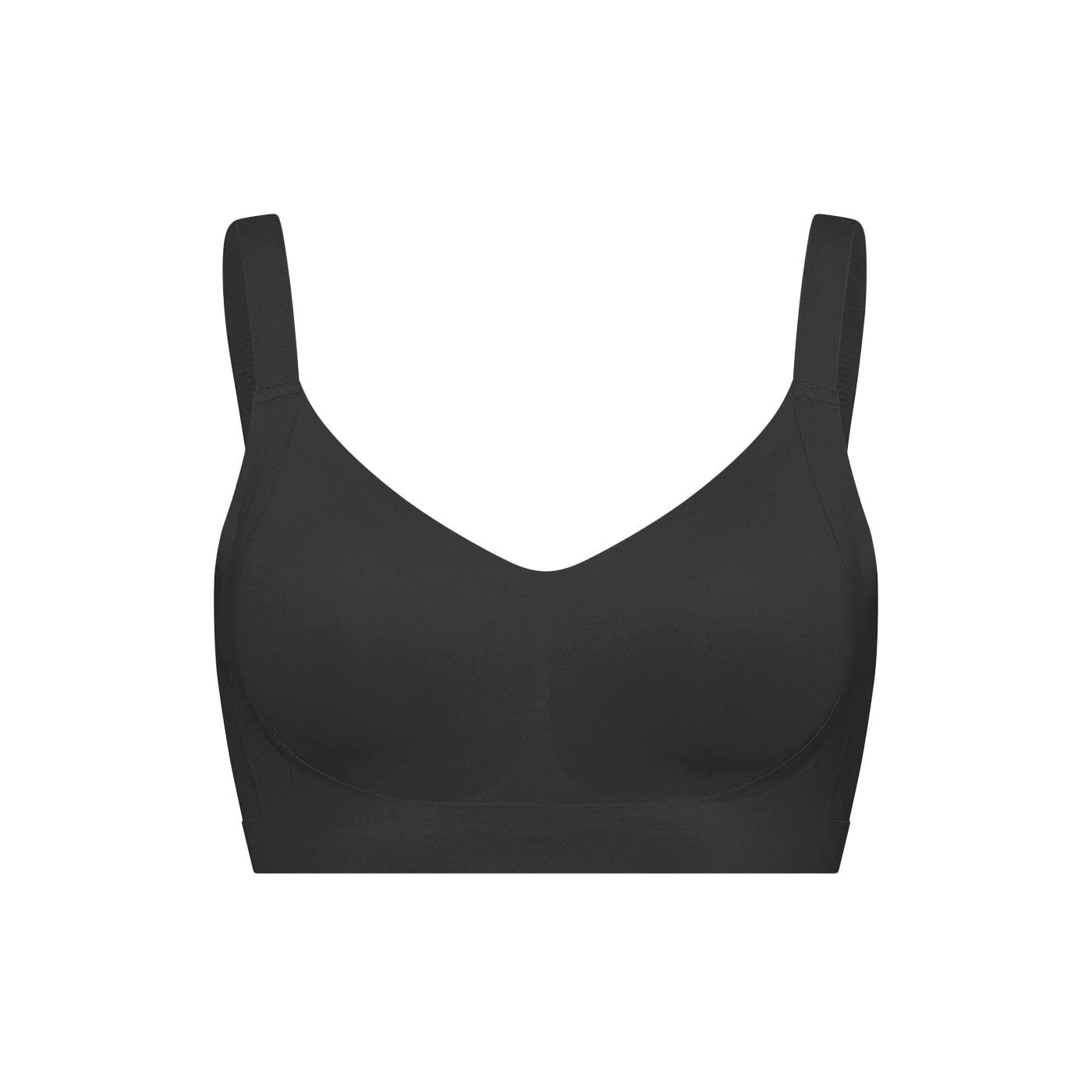 cfab (creamy fabrics) Bügelloser BH Seamless Compact Push-Up BH-Schwarz-2XL (1-tlg)