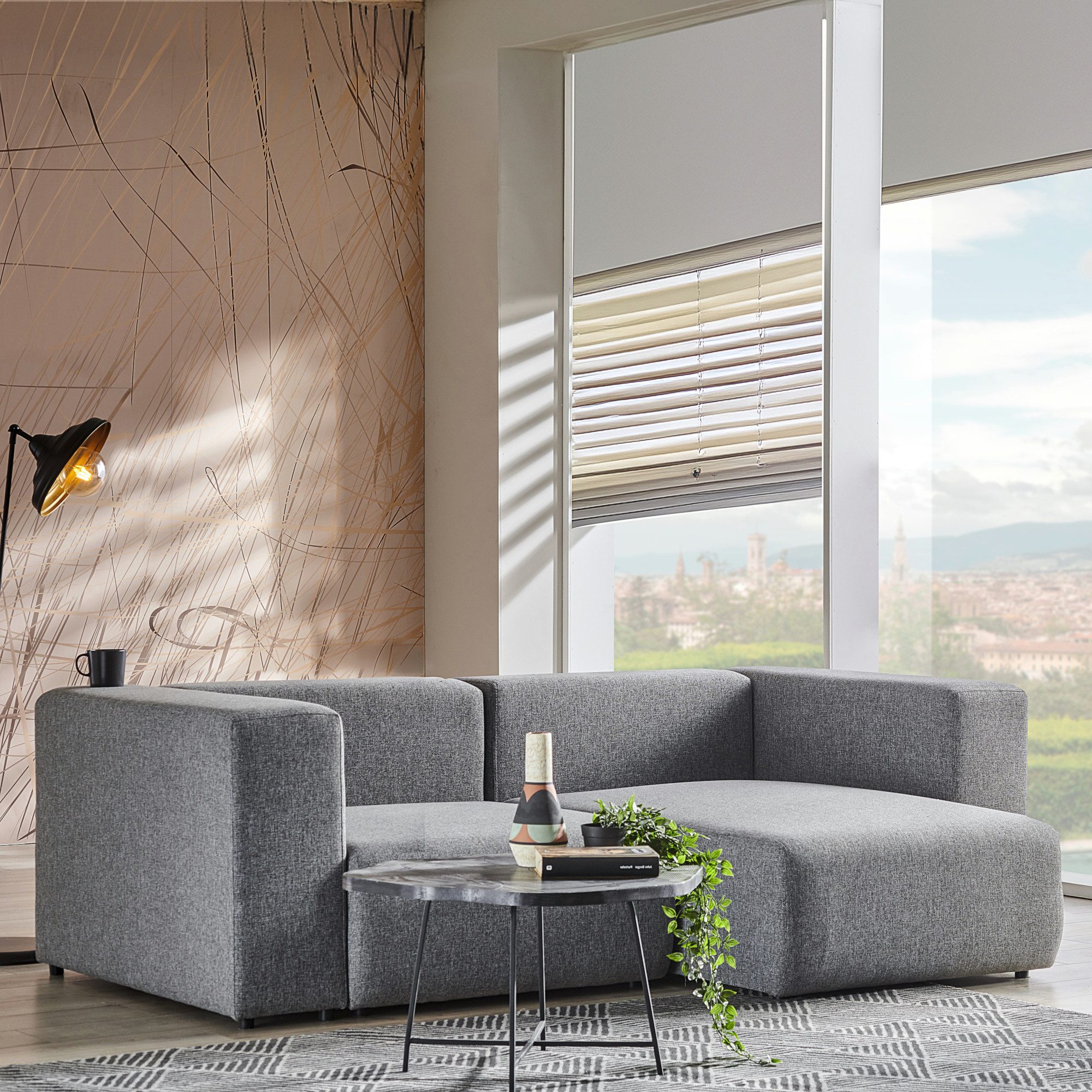 en.casa Sofa, 2 Teile, »Suldal« 2-Sitzer günstig online kaufen