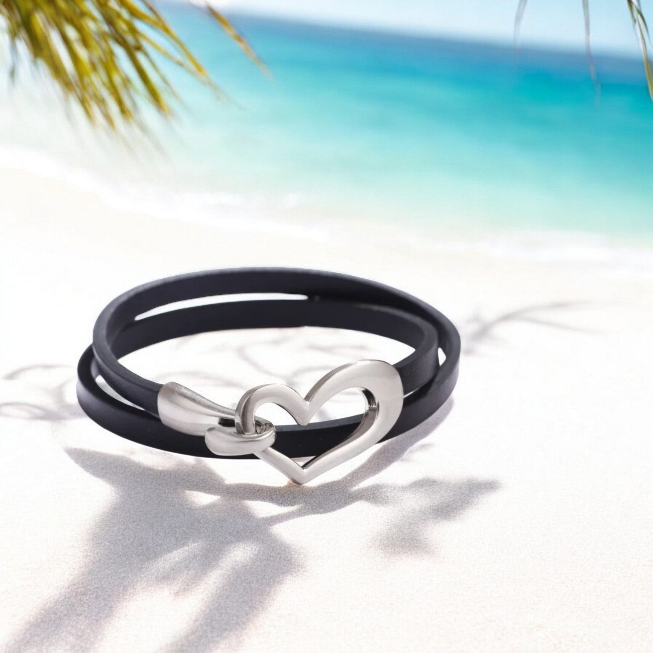 KARMA Wickelarmband Damen Herz PU Leder Armband Lederarmband modern (Herzar günstig online kaufen