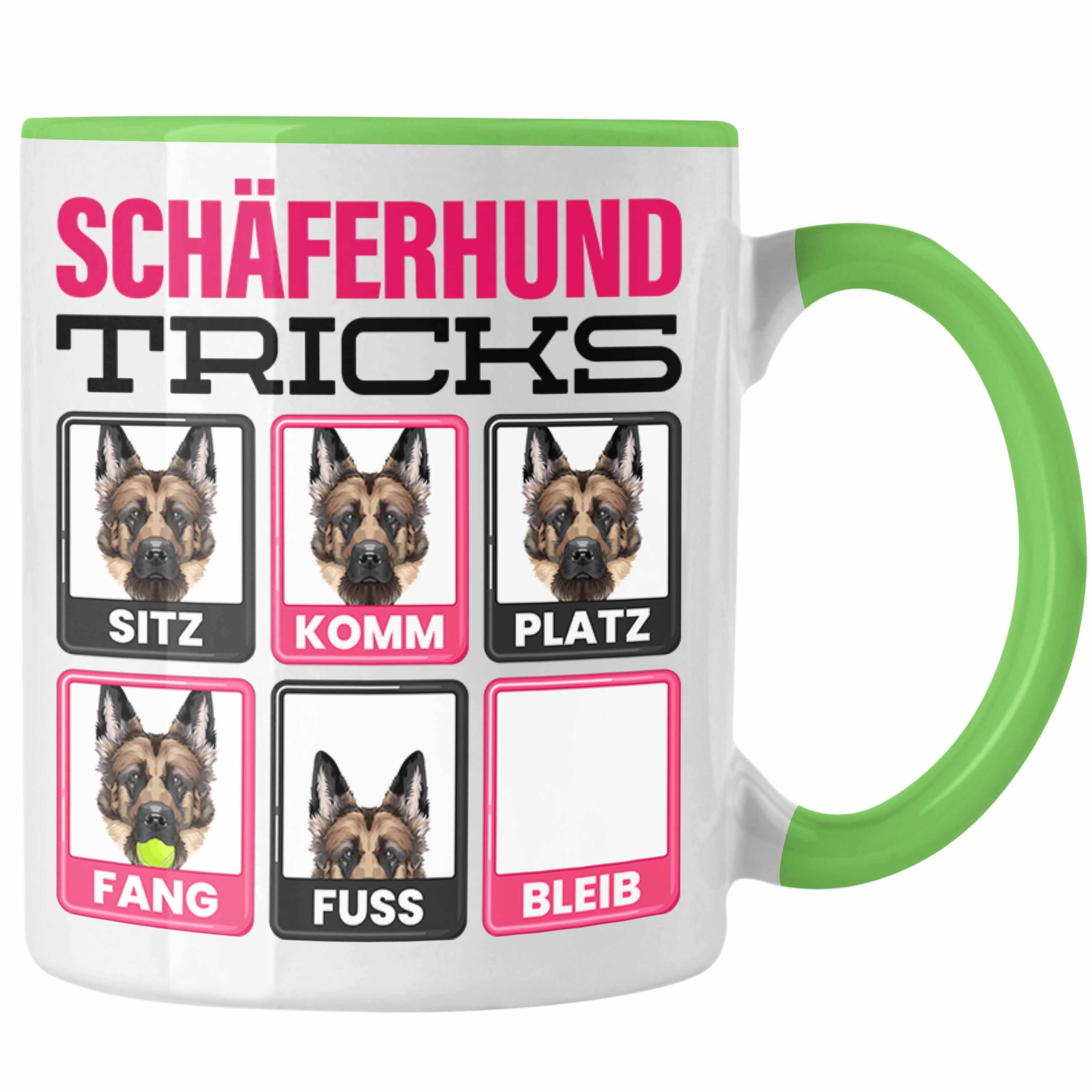 Trendation Tasse Schäferhund Besitzer Tasse Geschenk Lustiger Spruch Geschenkidee Schäf Grün