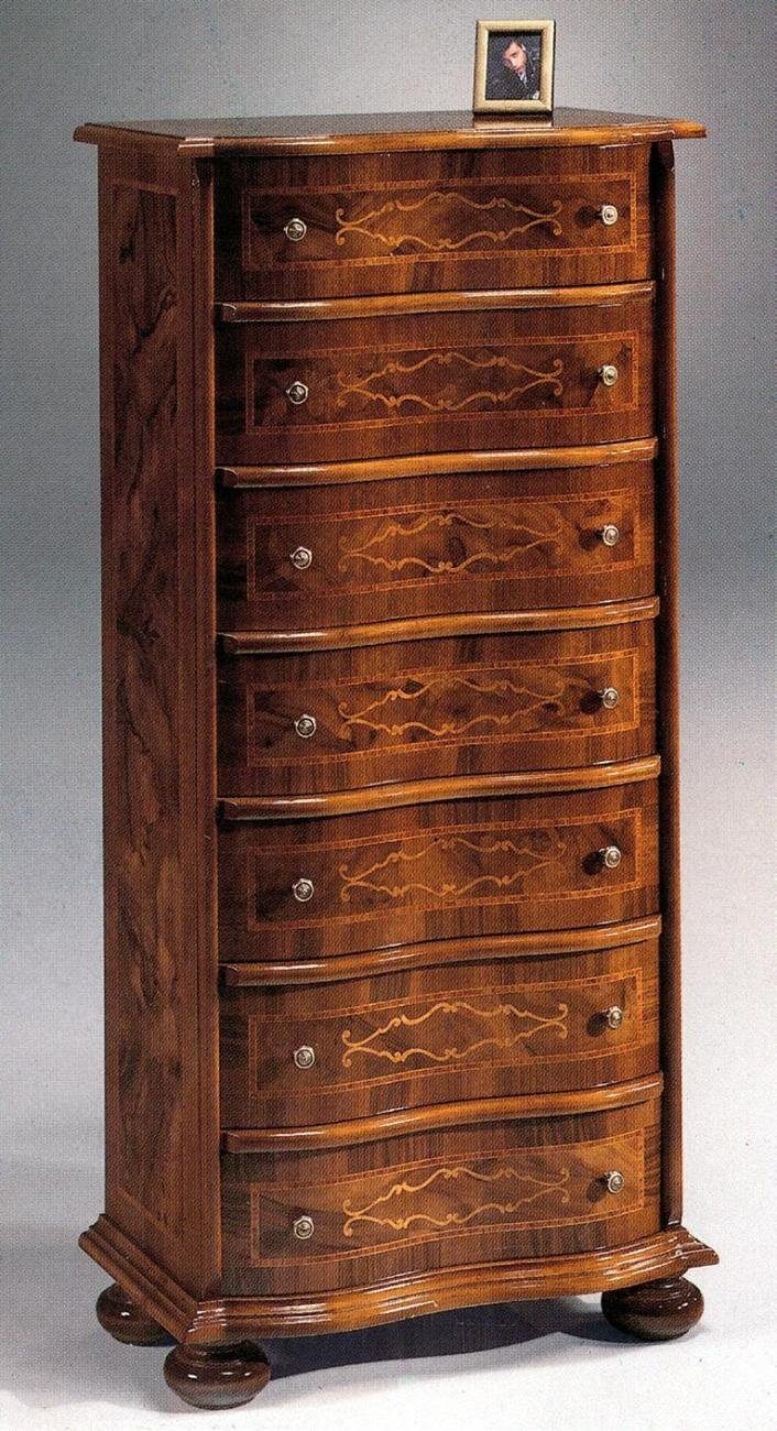 JVmoebel Hochkommode, Holz Italienische Möbel Kommode Stil Barock Klassisch Stil Neu