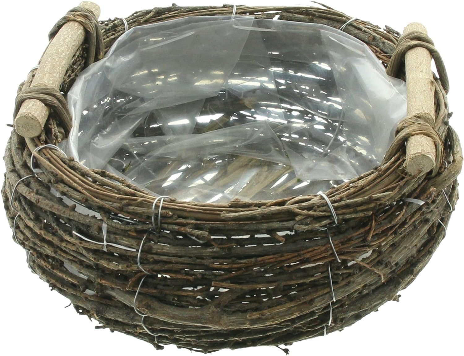 Dekoleidenschaft Pflanzschale Pflanzkorb "Birkenreisig" groß Ø 30 cm