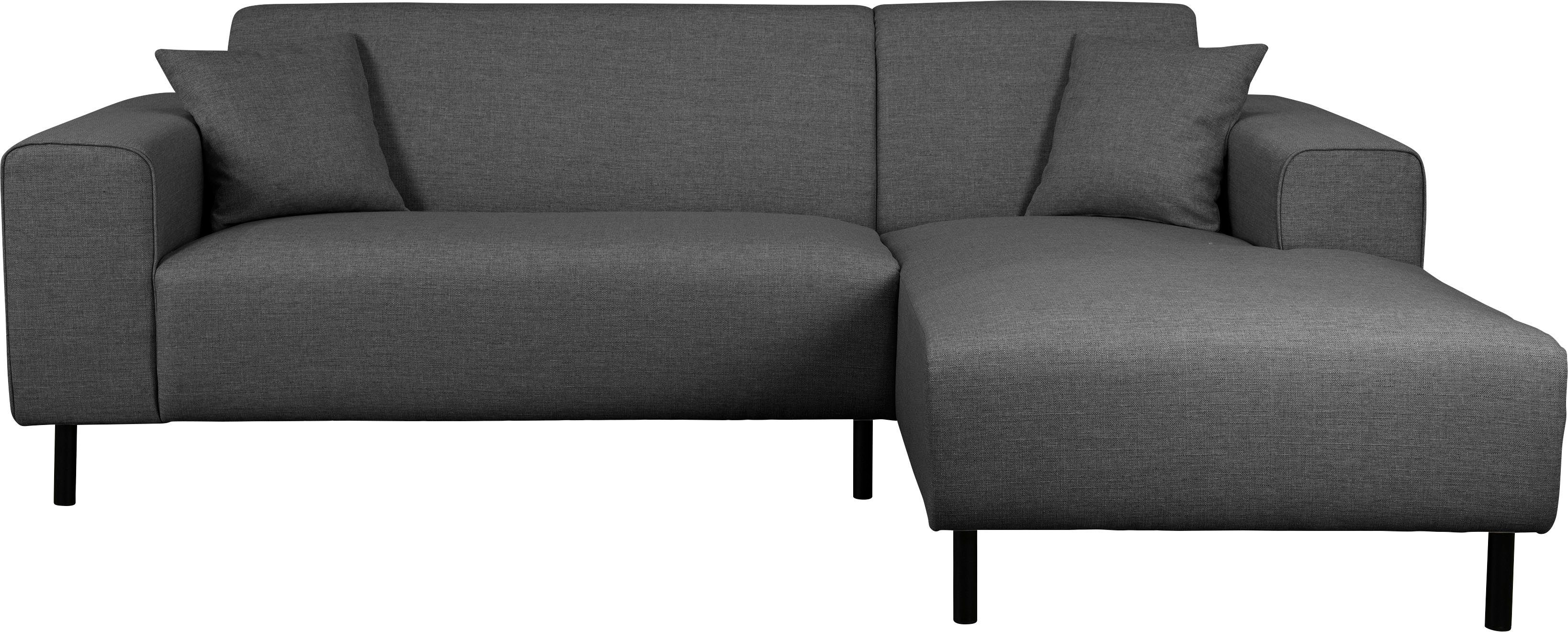 OTTO home Ecksofa ARROS L-Form mit Wellenunterfederung, Maße B/T/H: 235/163/81 cm, incl. Zierkissen, mit Recamiere rechts/links bestellbar, auch in Cord