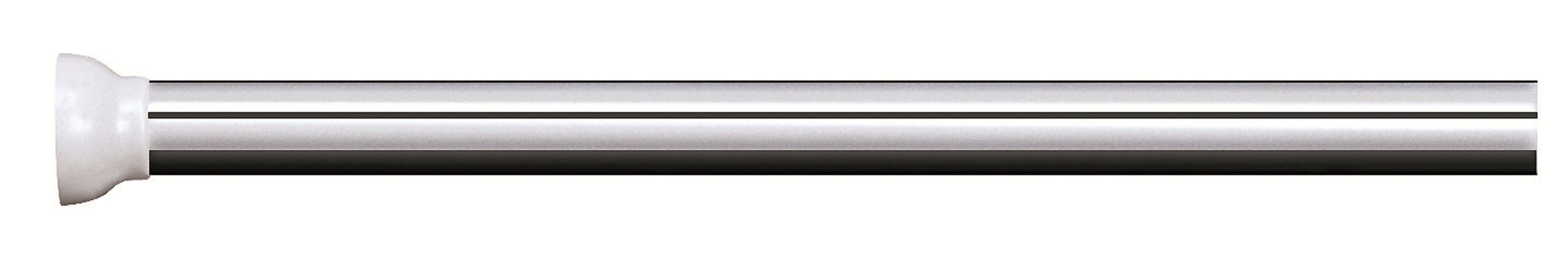 spirella Duschvorhangstange MAGIC, ausziehbar, geklemmt, zum Einspannen, stufenlos verstellbare Teleskopstange zum Einspannen - kein Bohren - kratzfestes Aluminium, silber glänzend, Ø 21 mm, Verstellbereich 75 - 125 cm