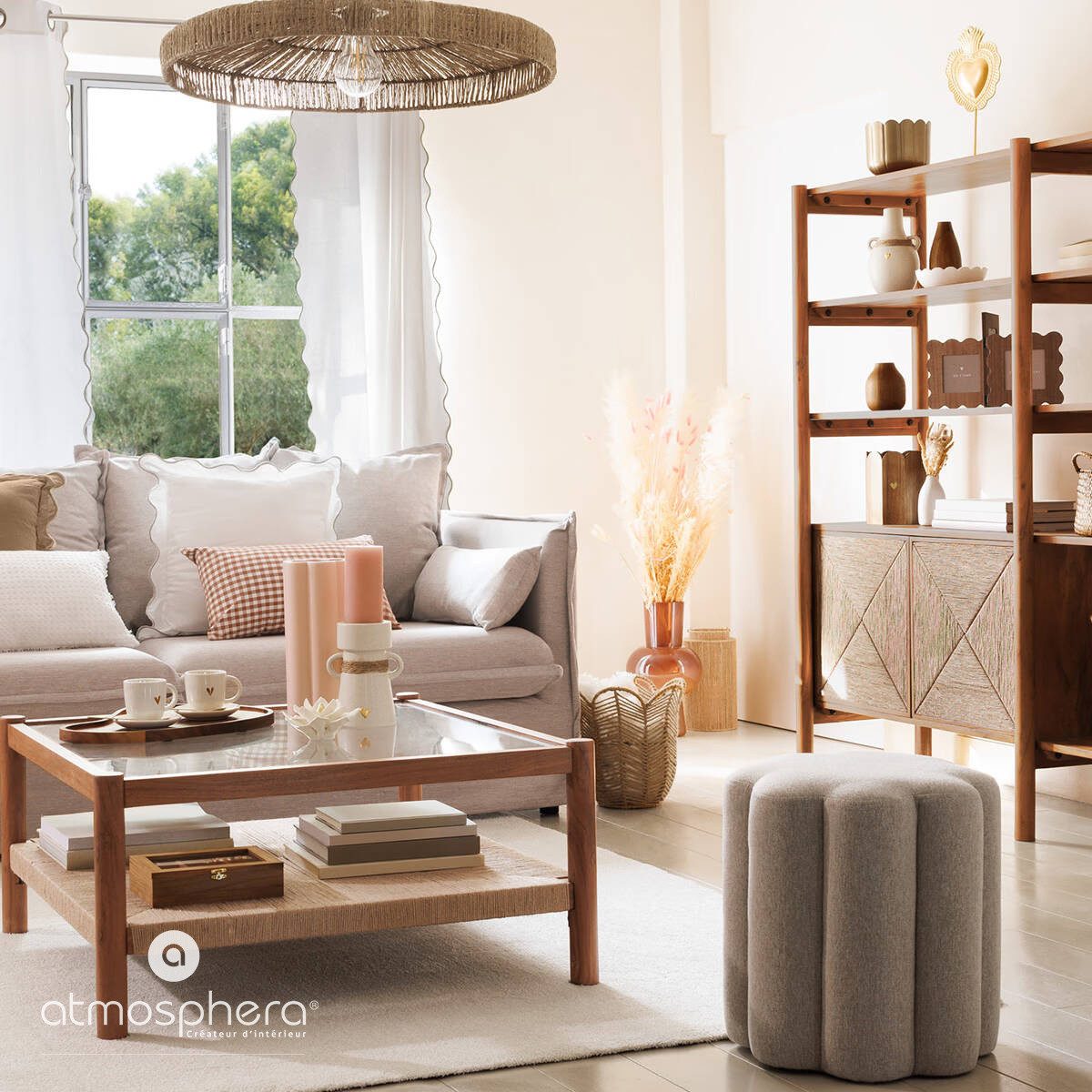 Atmosphera Créateur d'intérieur Polsterhocker (1 Stk., günstig online kaufen