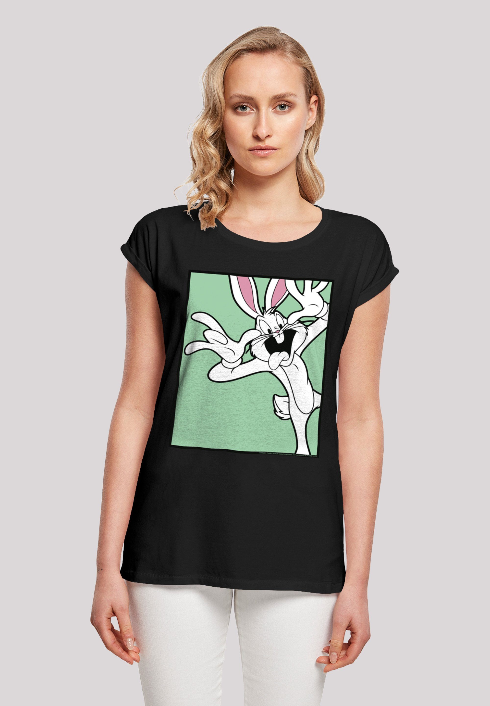 F4NT4STIC T-Shirt Looney Tunes Bugs Bunny Funny Face Print, Sehr weicher  Baumwollstoff mit hohem Tragekomfort