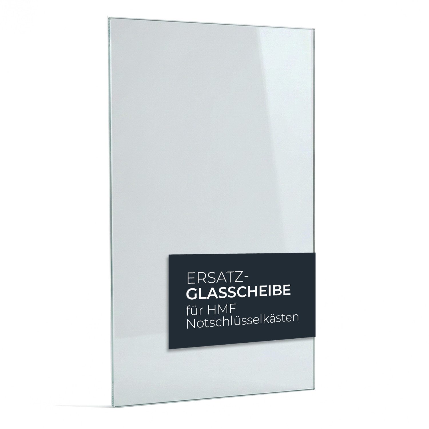 HMF Schlüsselkasten Ersatz-Glasscheibe für Notschlüsselkasten passend für HMF Modelle (1 St), mit und ohne Hammer, 12 x 6,2 cm