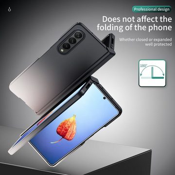 Wigento Handyhülle Für Samsung Galaxy Z Fold4 5G Color Effect Handy Tasche Hülle Etuis