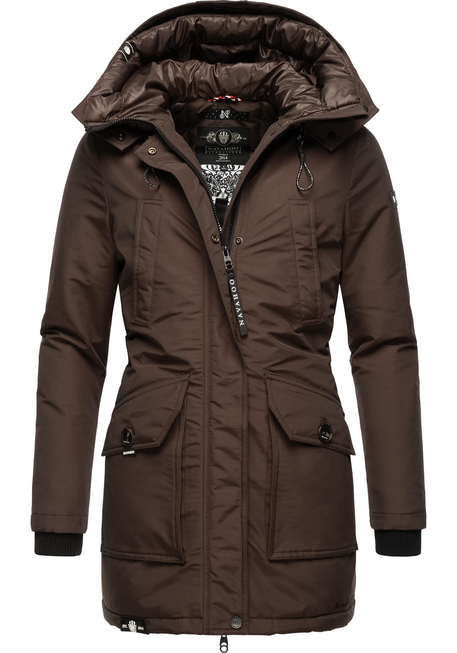 Navahoo Winterjacke Blizzardstorm Warm gefütterter Wintermantel mit Kapuze