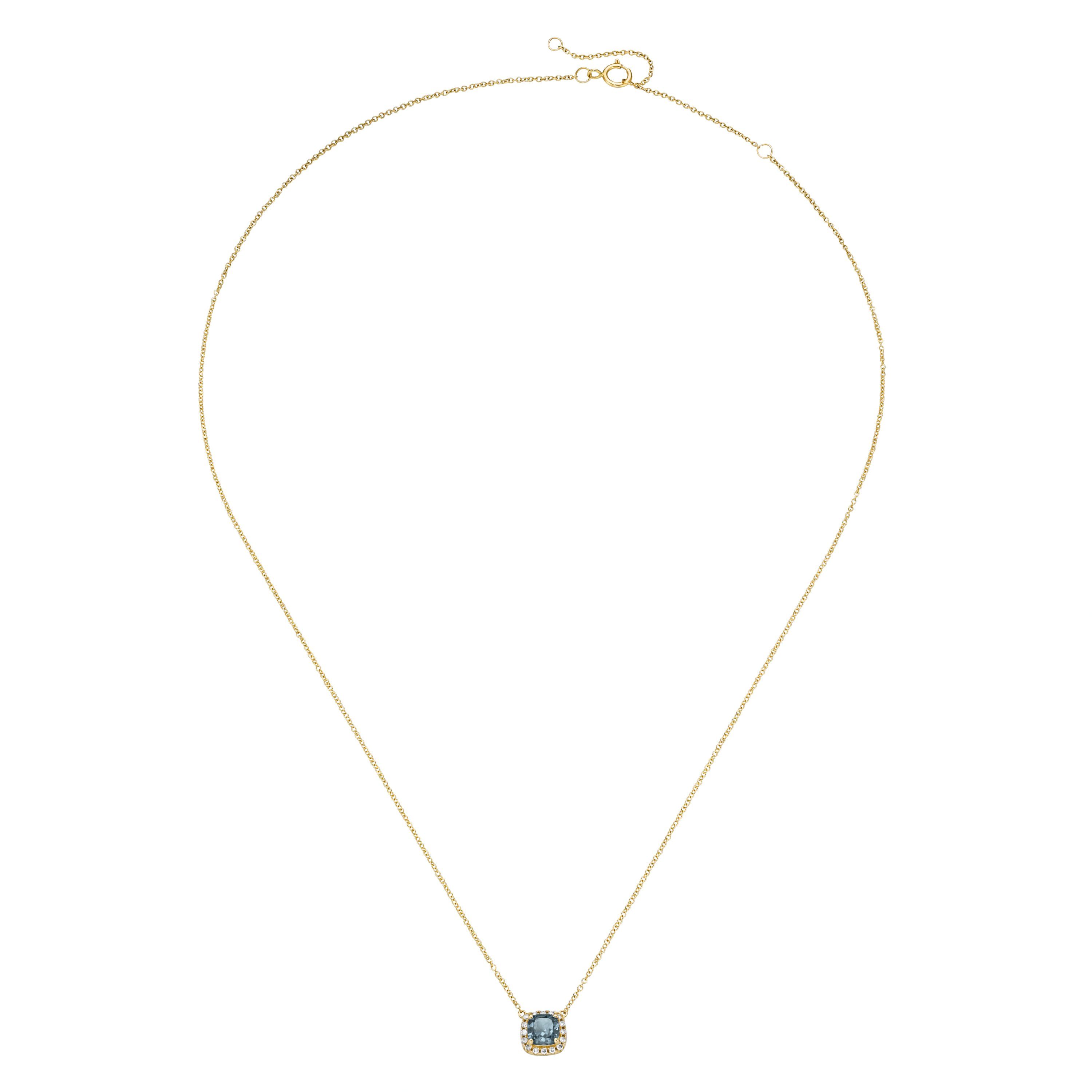 Luigi Merano Collier Edelstein & Brillanten, Gold 585