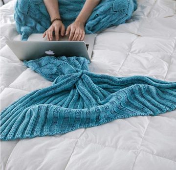 4-Jahreszeitenbett, Meerjungfrau Decke Schlafsack Sofa Decke 200 x 90 cm, YI