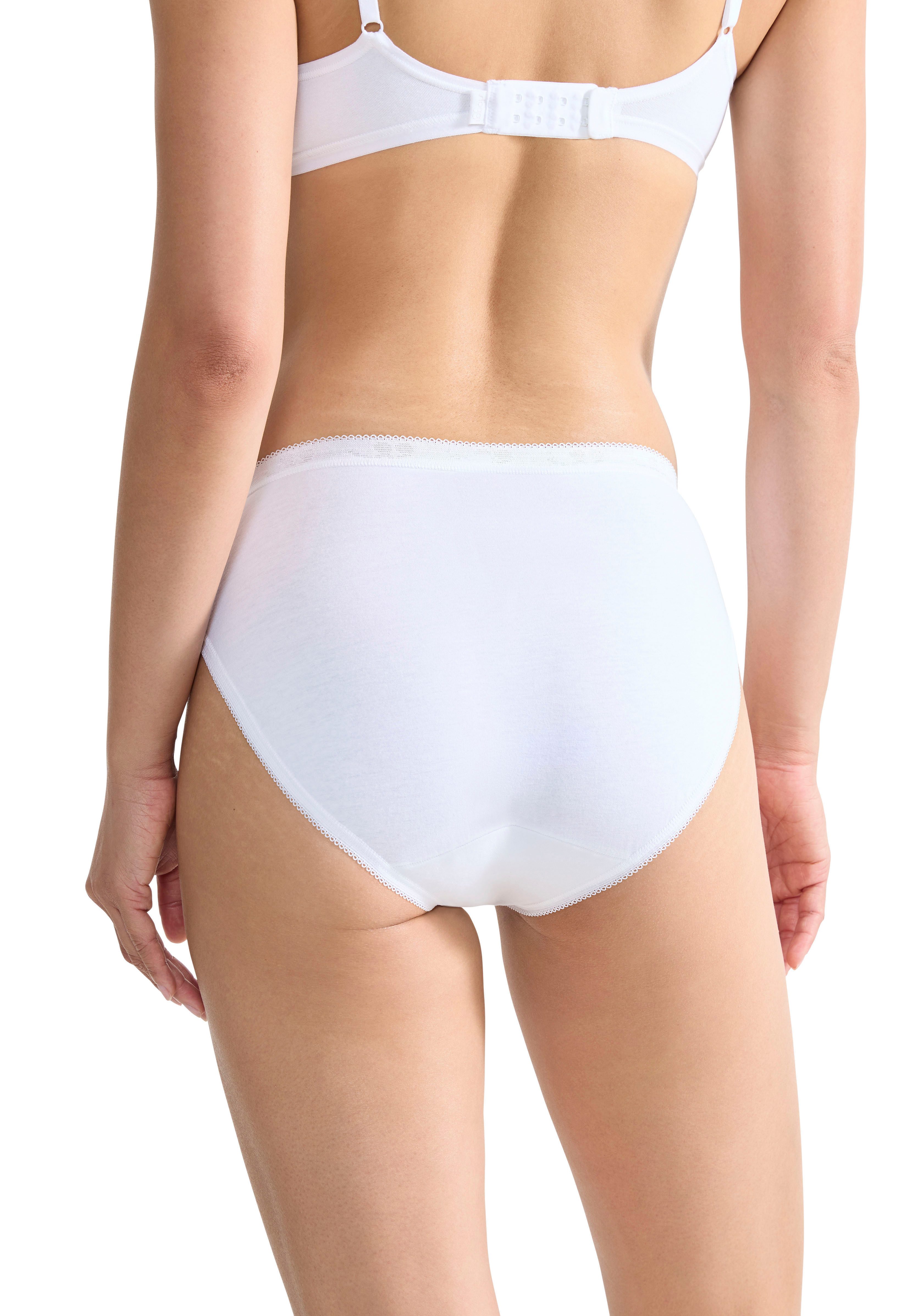 sloggi Taillenslip Basic+ (4er Pack) weich, Baumwollmix, Multipack, elastisch