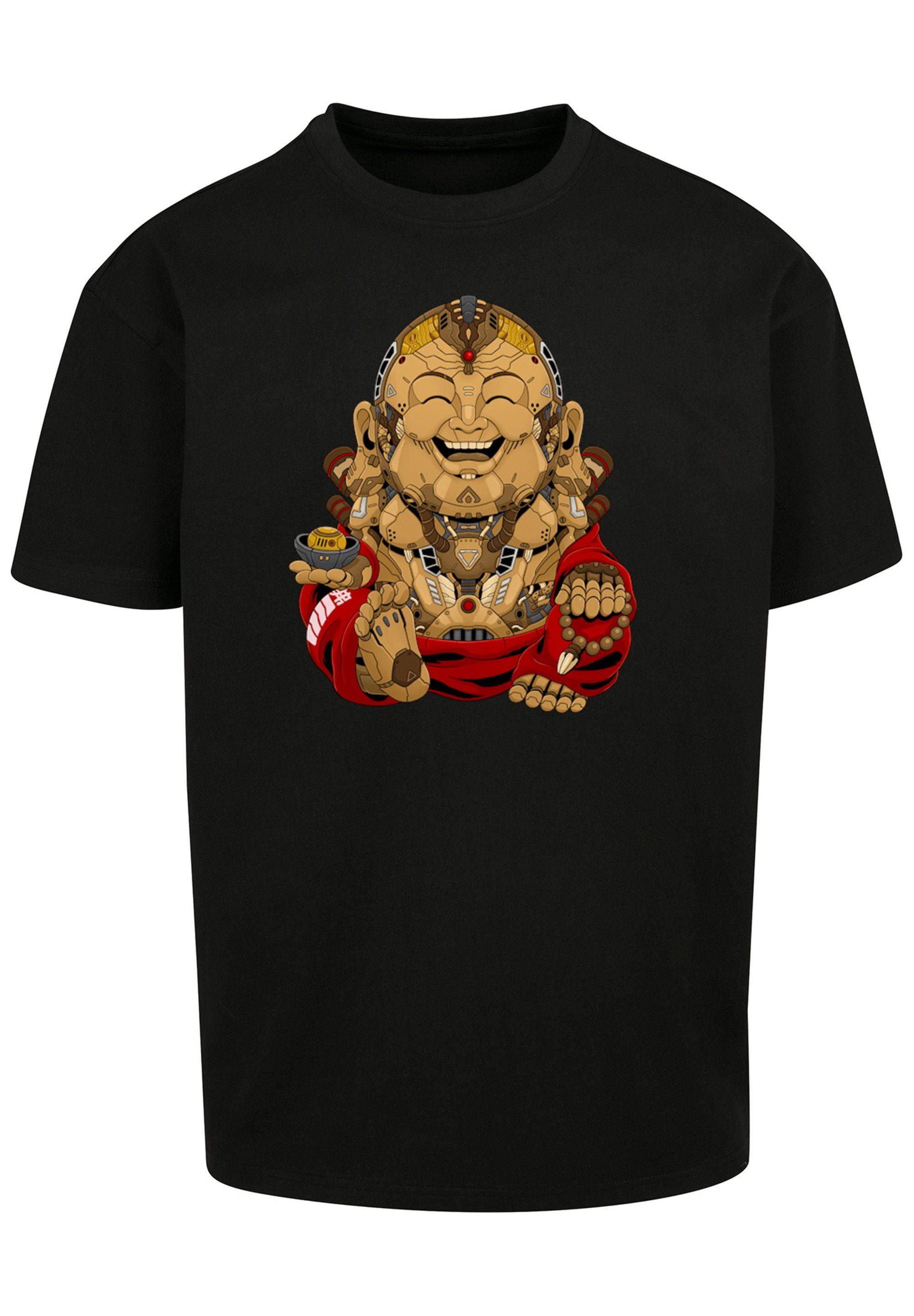 STYLES Buddha Cyber CYBERPUNK schwarz T-Shirt Happy Print F4NT4STIC