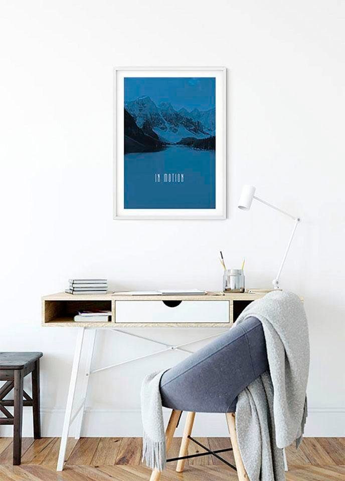 Schlafzimmer, Wohnzimmer St), Poster Natur In (1 Word Lake Blue, Kinderzimmer, Komar Motion