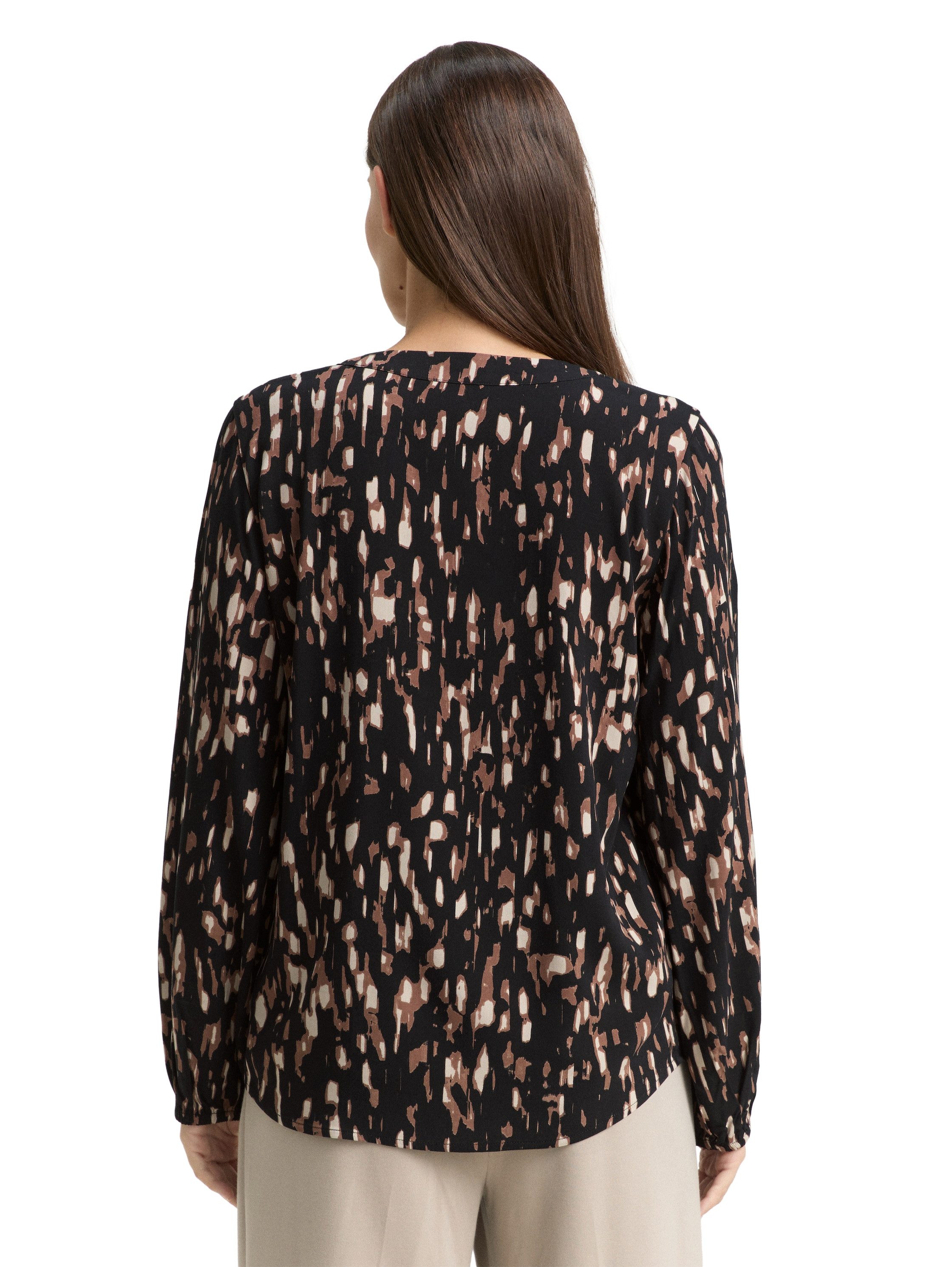 TOM TAILOR Langarmbluse mit All-Over Print