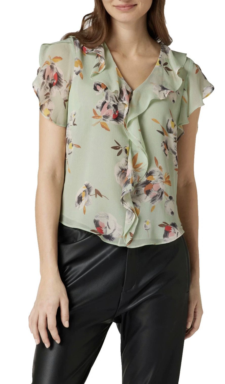 Ralph Lauren Блузкиtop Damen "Lauren" Florale Crinkled Georgette Top Crinkled-Georgette mit zartem Falteneffekt
