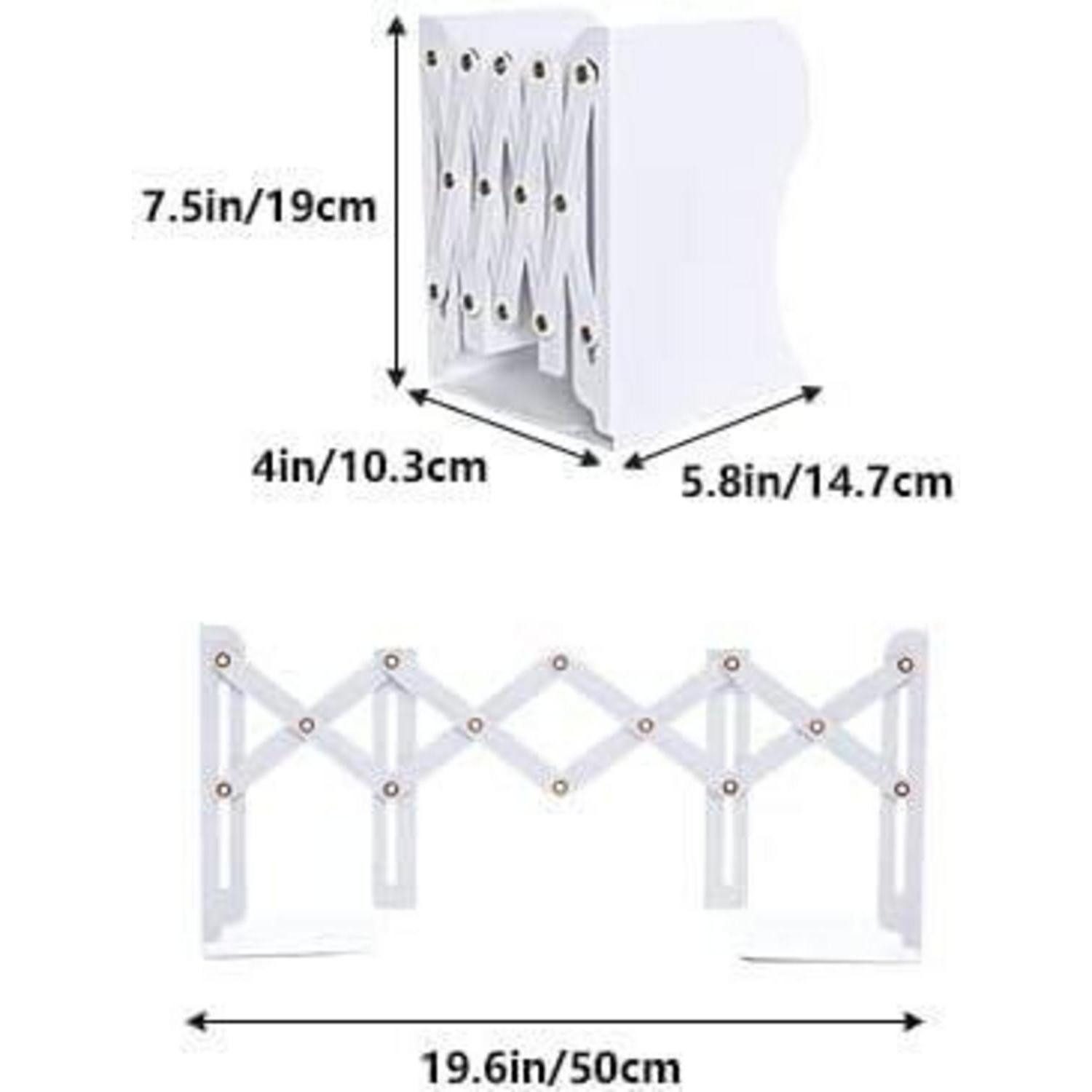 LuxusKollektion Buchstütze Buchstütze Metal Verstellbar 2Stk Weiss