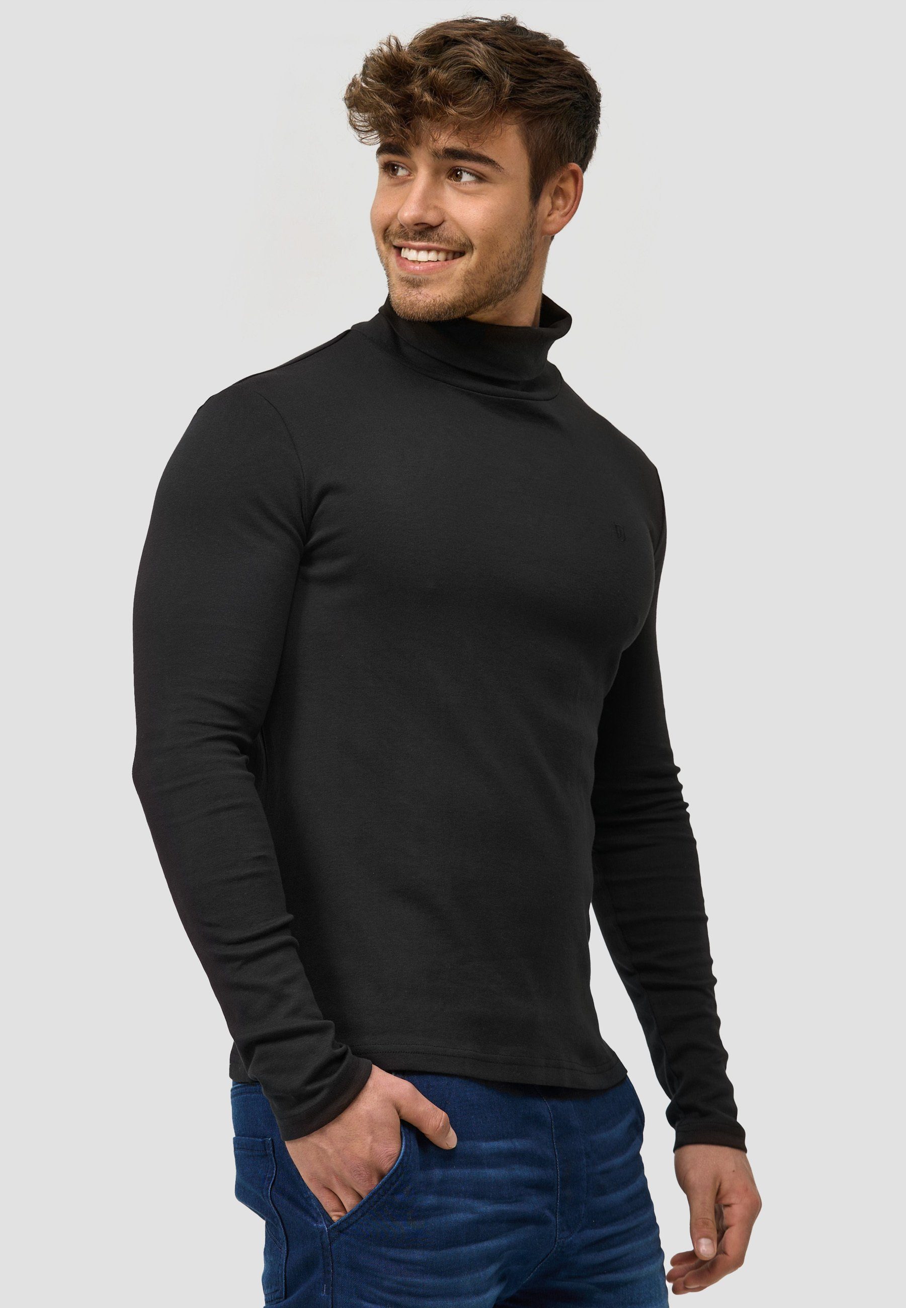 Indicode Rollkragenshirt Herren Eagon Langarmshirt Herrenshirt