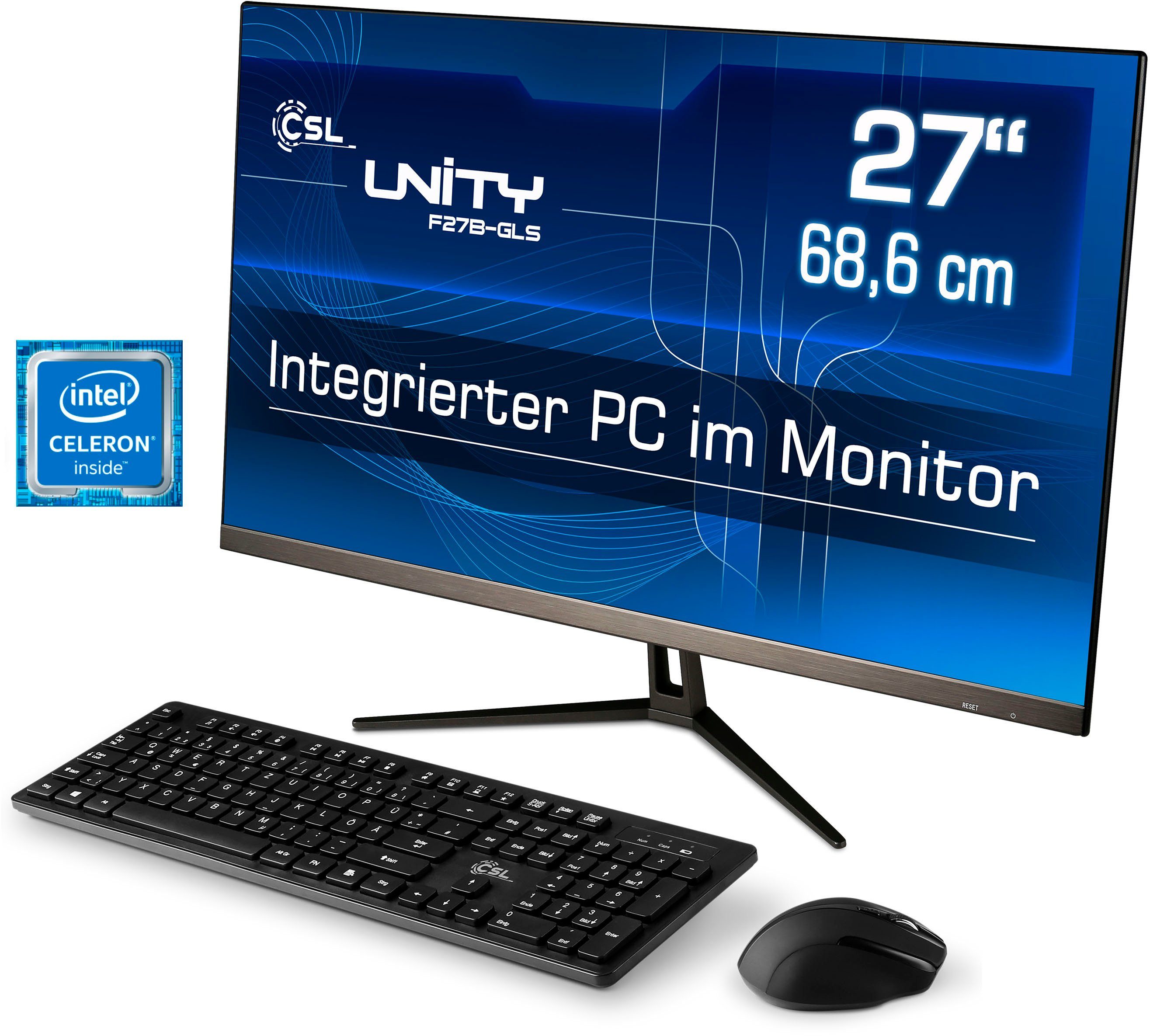 CSL Unity F27-GLS mit Windows 10 Pro All-in-One PC (27 Zoll, Intel® Celeron  Celeron® N4120, UHD Graphics, 8 GB RAM, 512 GB SSD) online kaufen | OTTO