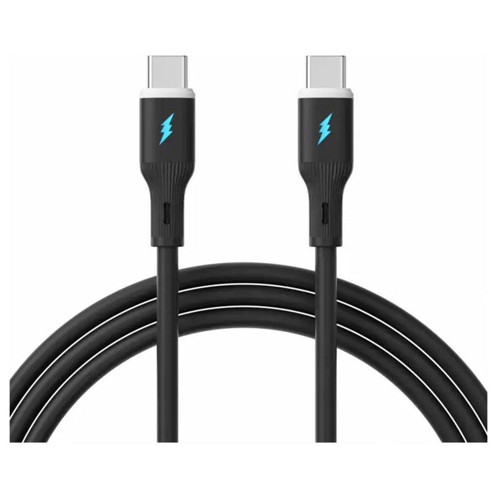 Akyga Akyga USB-Kabel USB-C® Stecker, USB-C® Stecker 1 m Schwarz AK-USB-6 USB-Kabel, (100.00 cm)