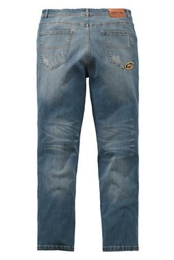 John F. Gee Funktionsjacke Tapered-Jeans mit Destroyed Effekten