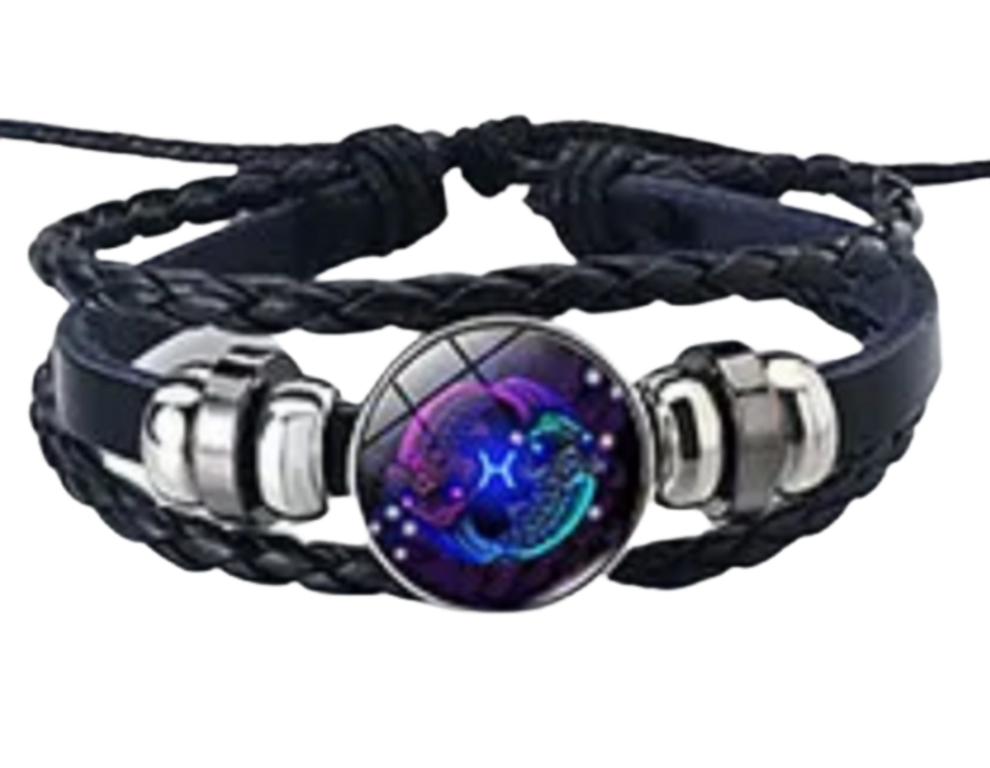 Gravur Sternzeichen Armband Armband mit mit Gravur Fisch Glas 3D Stelby im