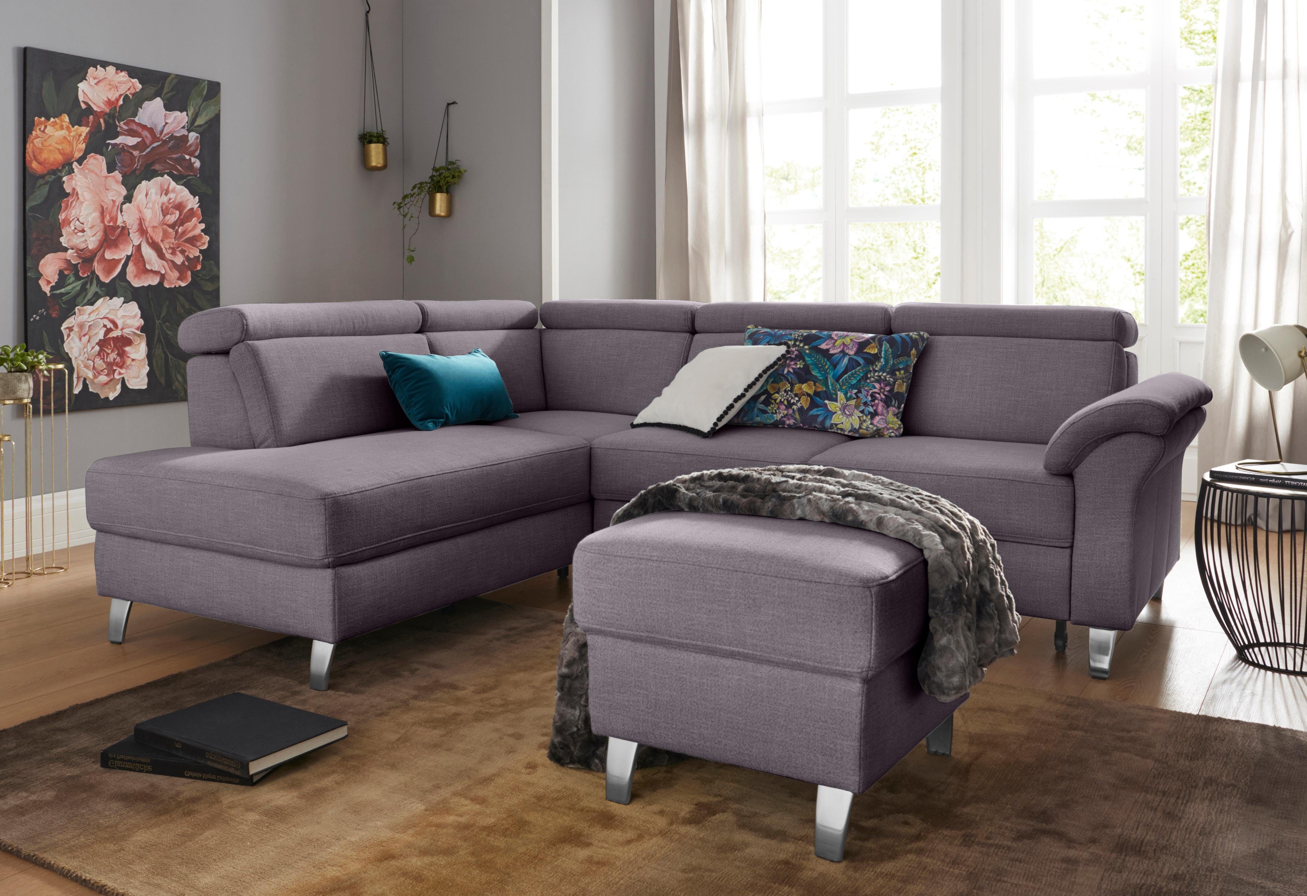 sit&more Ecksofa "Arngast L-Form" inklusive Kopfteilverstellung und Federke günstig online kaufen