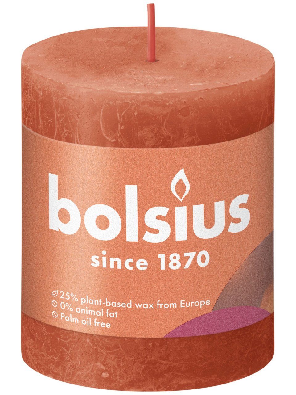 Bolsius Stumpenkerze Bolsius Rustik Stumpenkerze herbstliches Orange günstig online kaufen