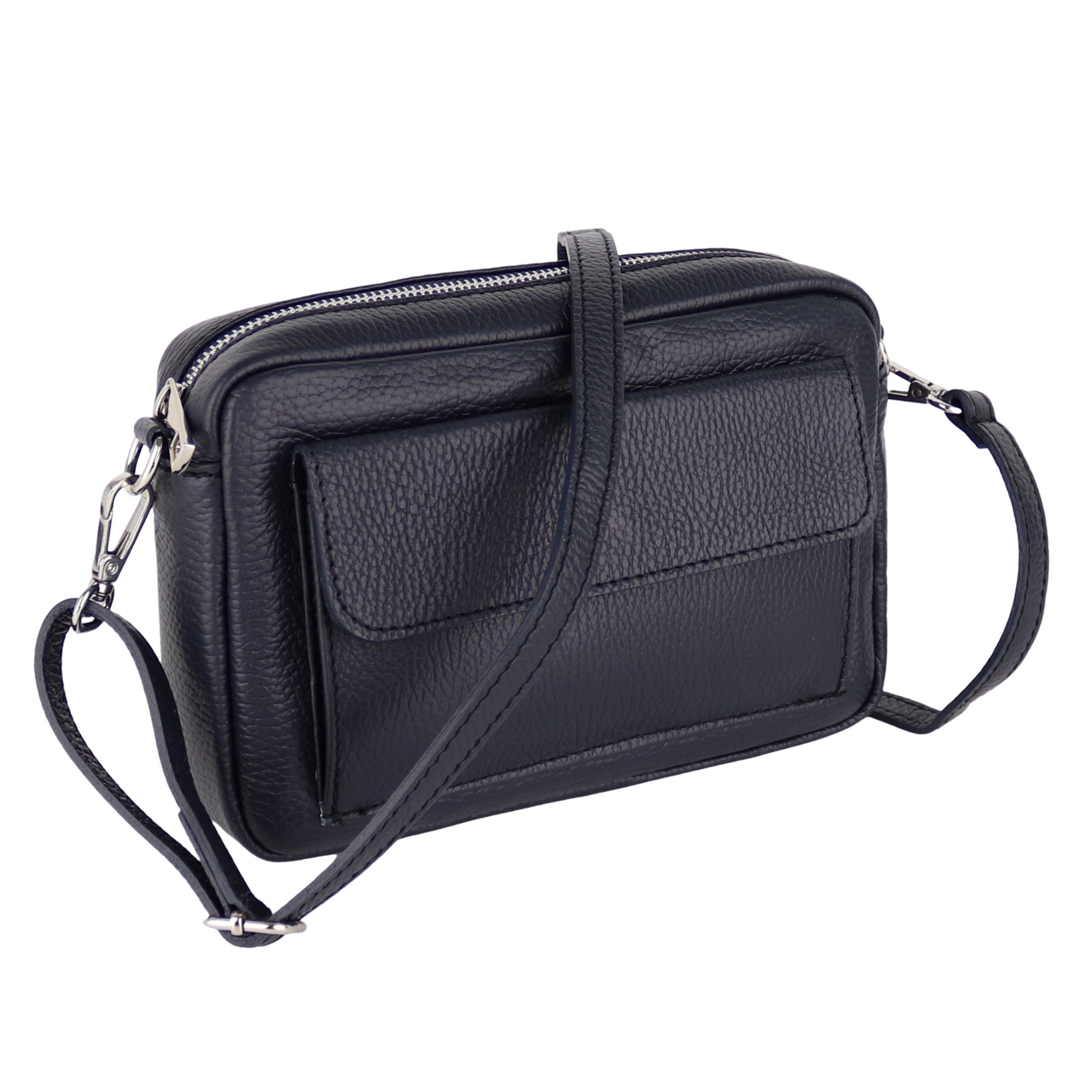 Umhängetasche Damen Crossbody Bag, aus Echtleder,Made in Italy