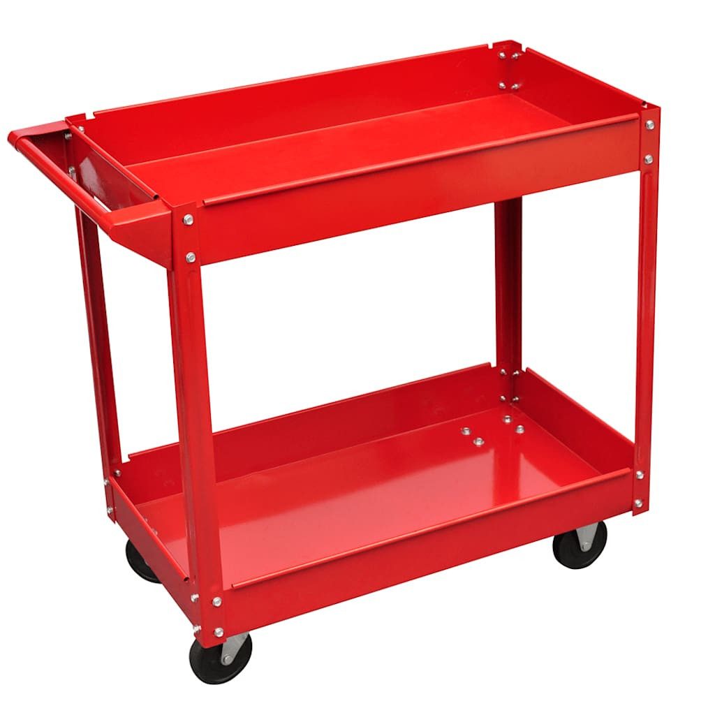 vidaXL Rollwagen Werkstattwagen 100 kg Rot, (1 St)