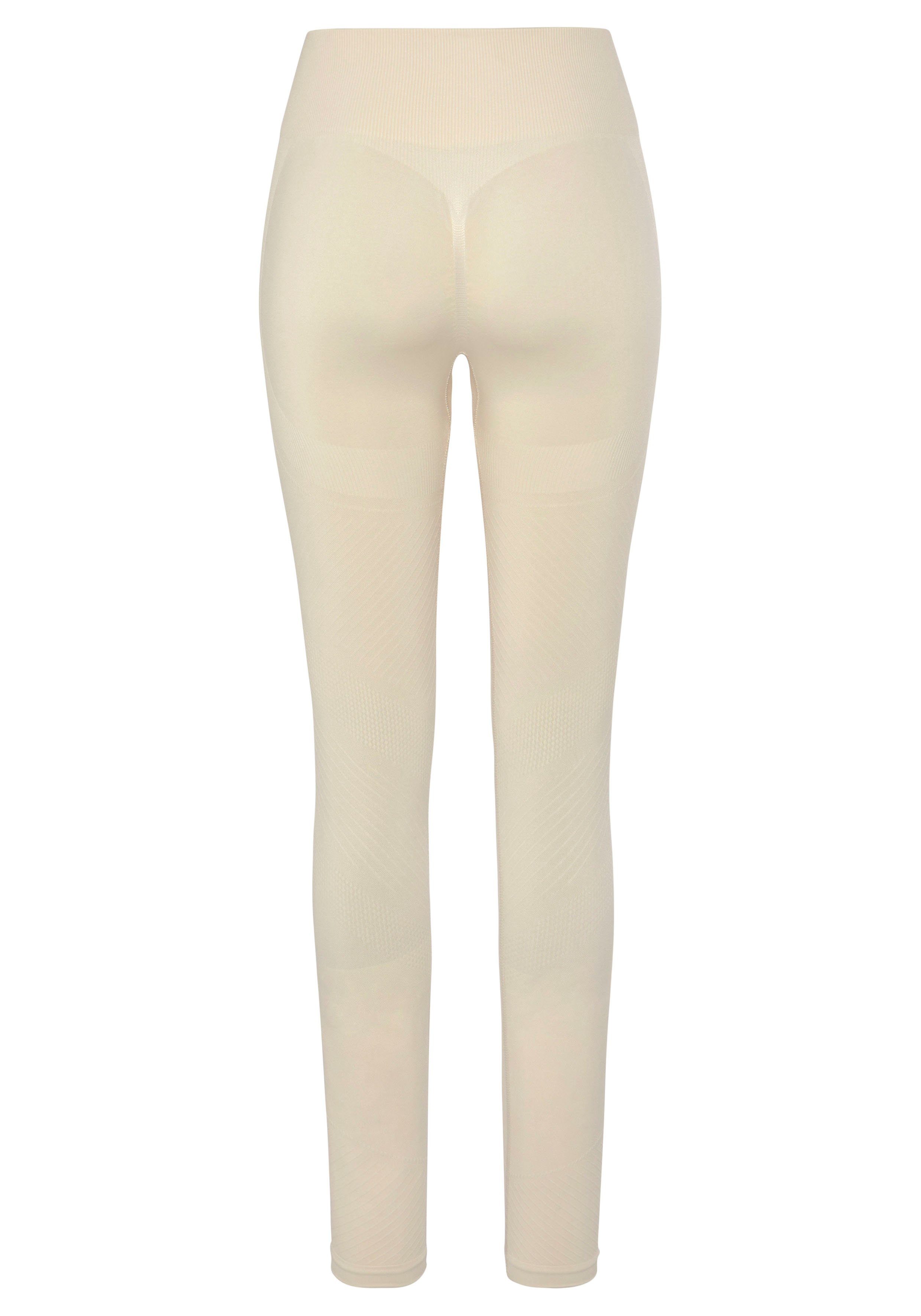 LASCANA Seamless Leggings Po Push Up mit Rippstruktur und Shapingeffekt, Sporthose, Sportleggings