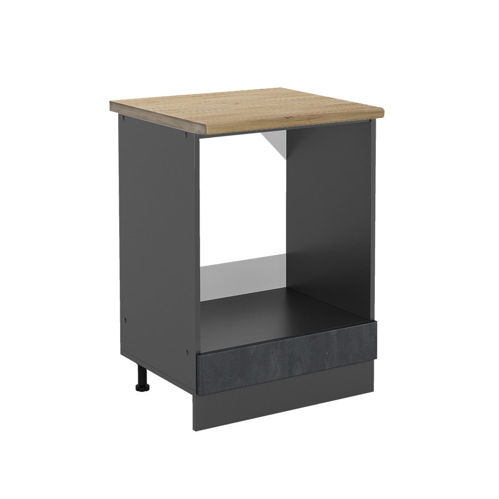 Vicco Herdumbauschrank R-Line, Schwarz Beton/Anthrazit, 60 günstig online kaufen
