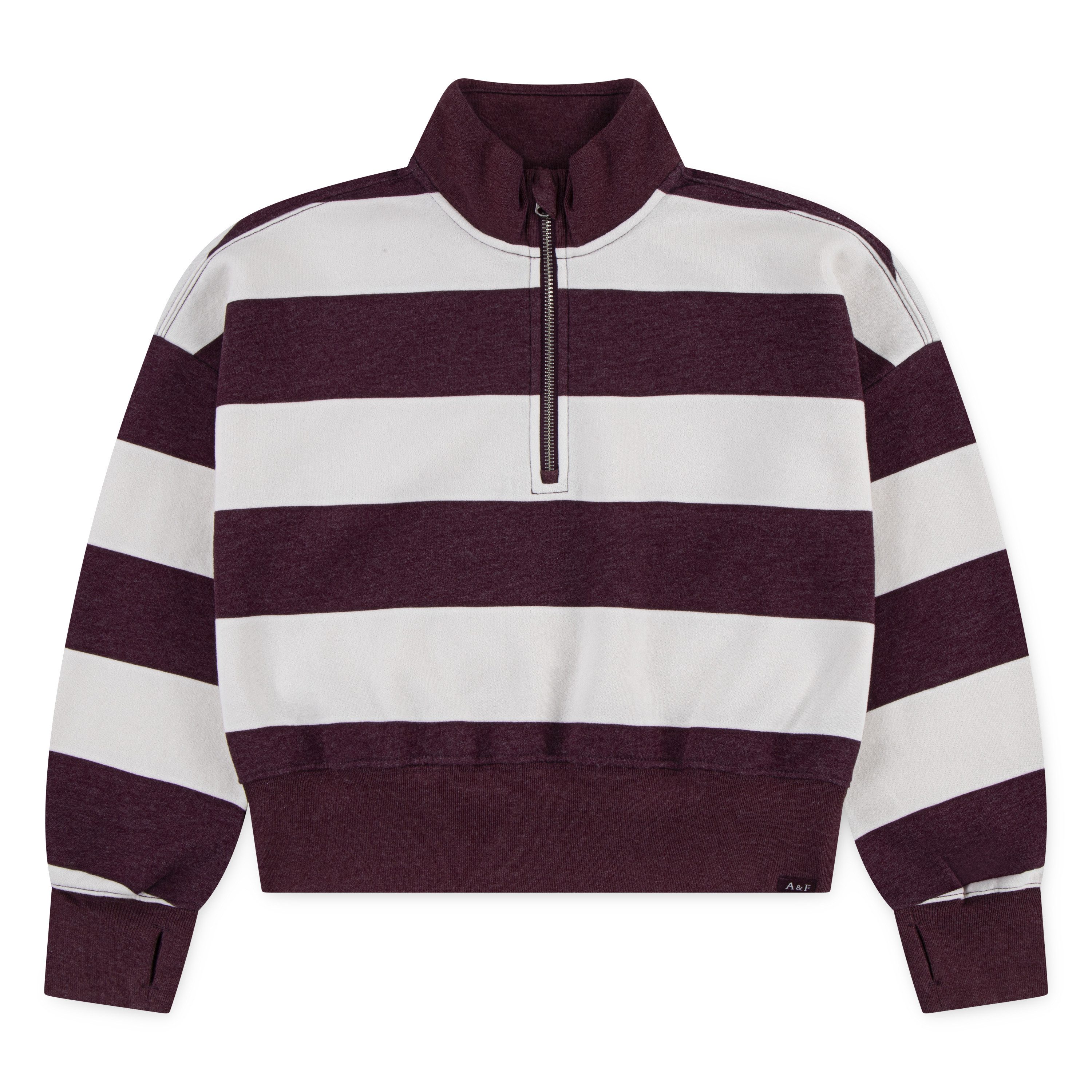 Abercrombie Kids Sweater AFG QUARTER ZIP PREPPY P kurz, in Color-Blocking-Look, for girls