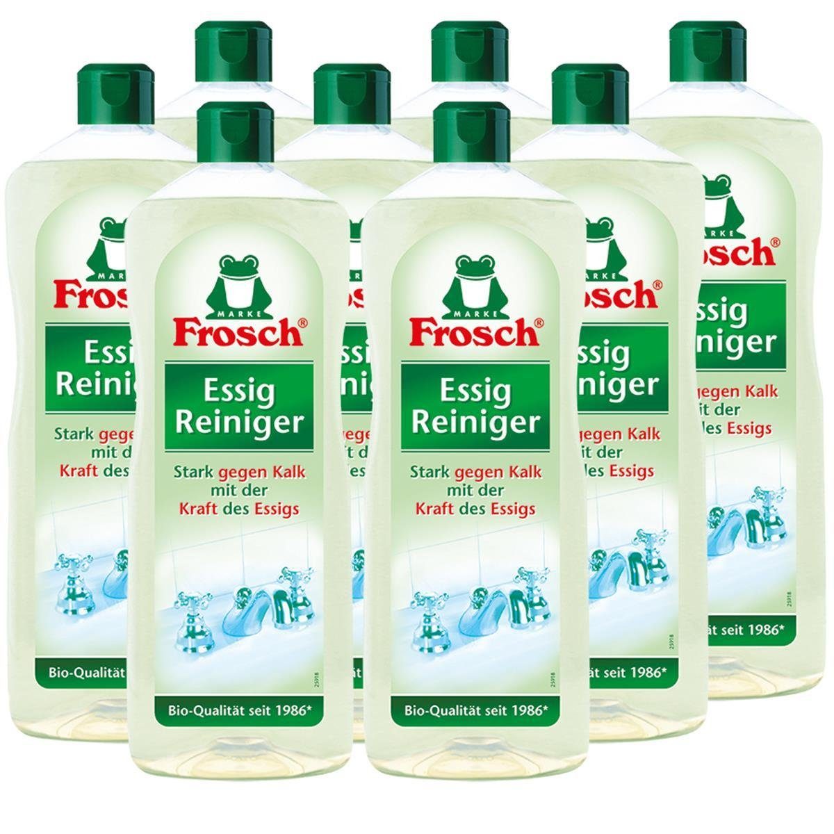 FROSCH 8x Frosch Essig Reiniger 1 Liter - Stark gegen Kalk Allzweckreiniger