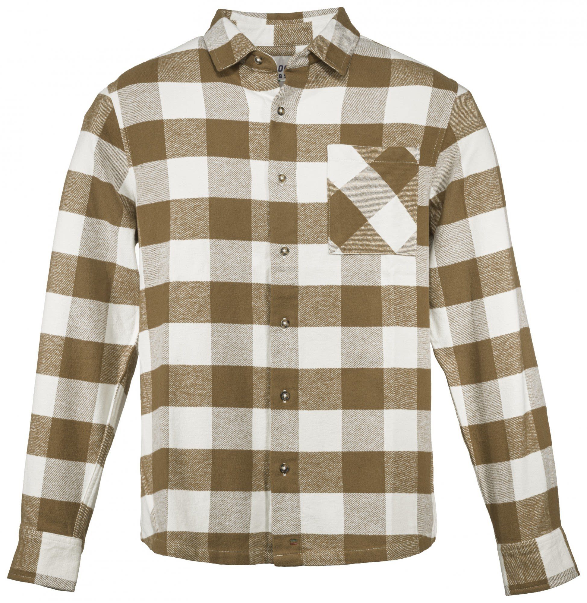Versandhandelsseite Dolomite Langarmshirt Dolomite - Herren Brown Latte Beige M Shirt Langarm-Hemd Flanell Check Oak