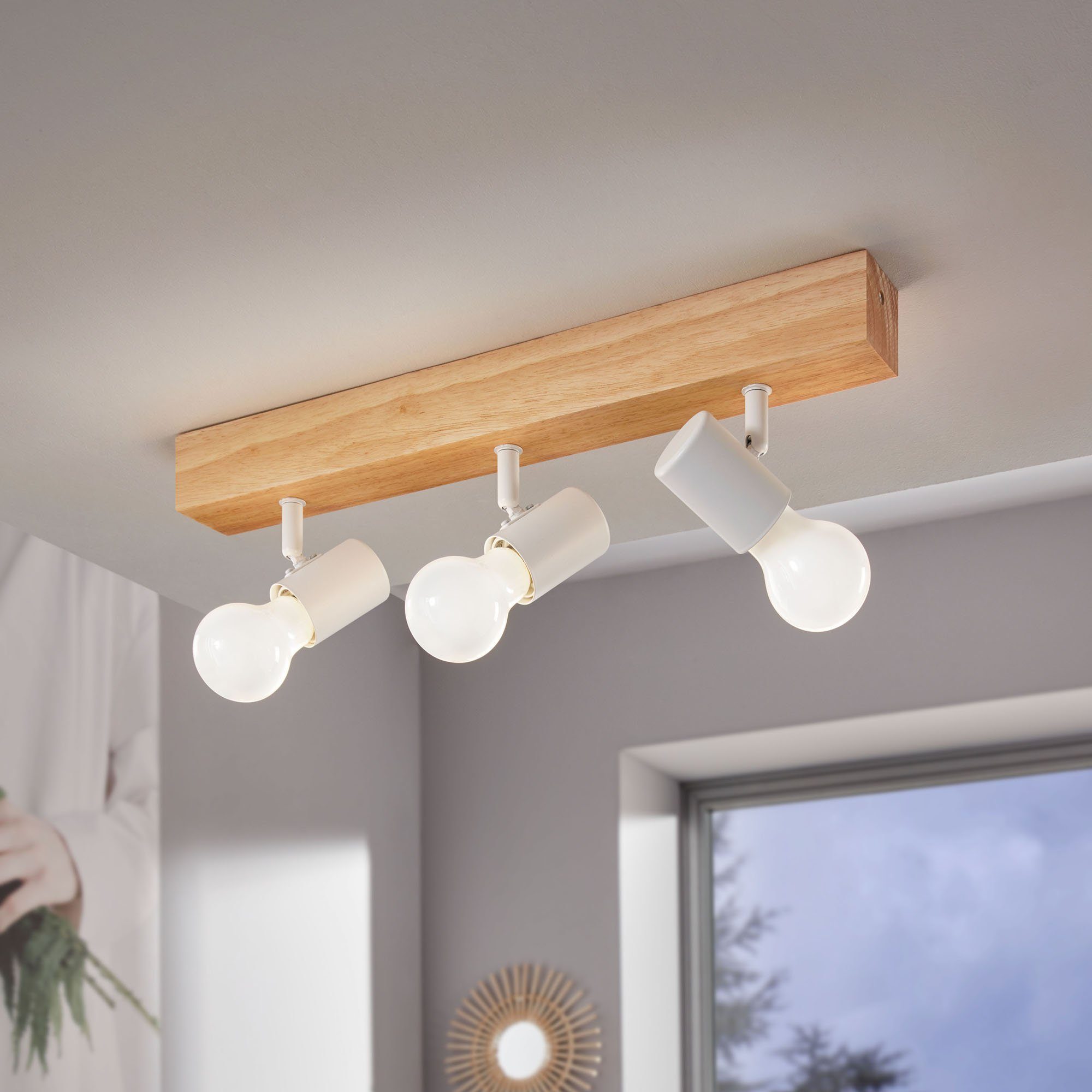 EGLO Deckenspot TOWNSHEND 3, ohne Leuchtmittel, Spot, Wohnzimmerlampe, Flur, L48 x B5 cm, 3X60W exkl.